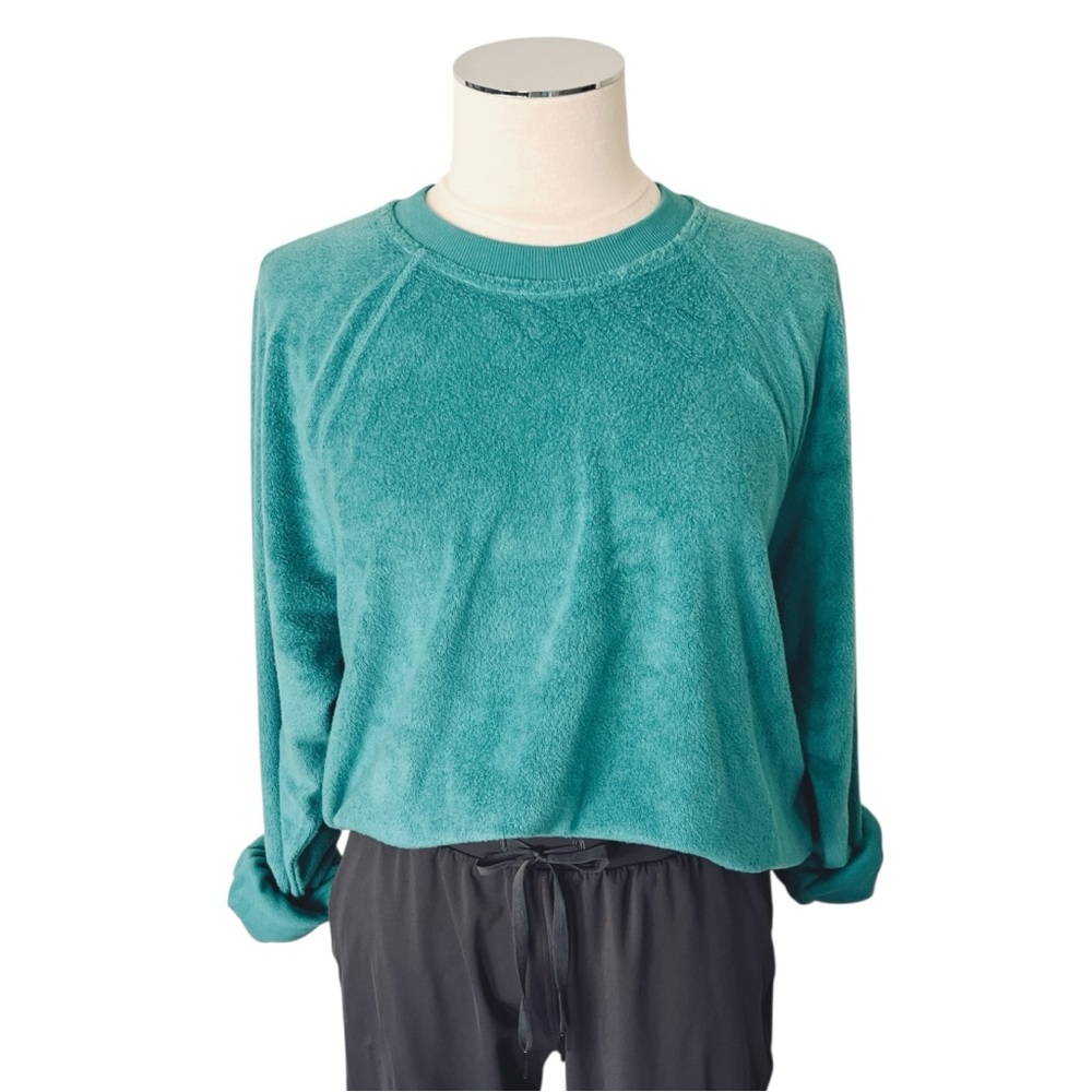 New UGG Teal Blue Green Sweatshirt Kamryn Crewneck Pullover Sz Medium